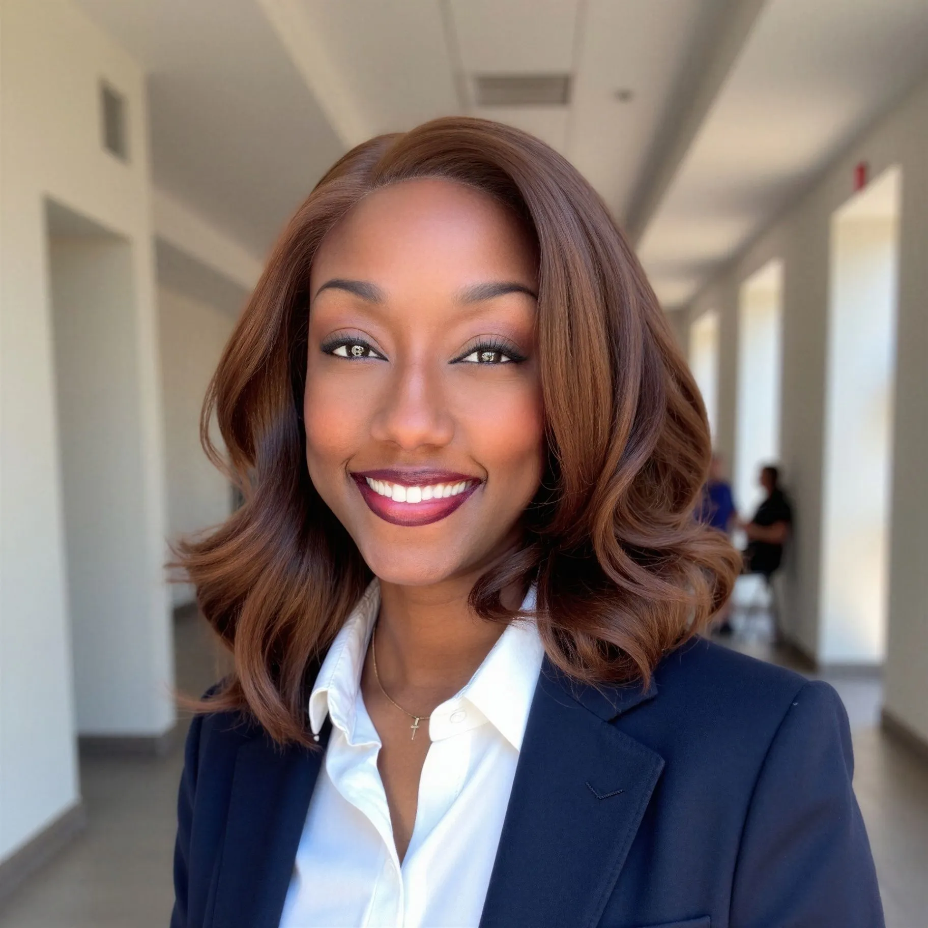 Rachel Bolton in a bright executive setting
